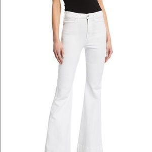Alice + Olivia white flared jeans